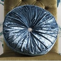 Gallery Direct Loire Round Velvet Cushion Teal