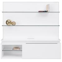 Gautier Preface White Lacquered TV Unit with Panel Library