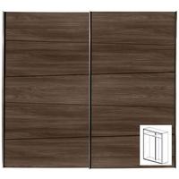 gautier odea smoked walnut sliding wardrobe w 180cm