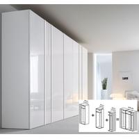 gautier odea white lacquered glass door wardrobe w 210cm