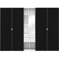 Gautier Odea White Lacquered Vanity Unit with Caviar Textile Wardrobe - 4 Door