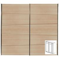 gautier odea structured natural oak sliding wardrobe w 210cm