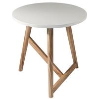 gallery direct hamar round side table white