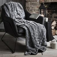 gallery direct kilburn fur throw silver