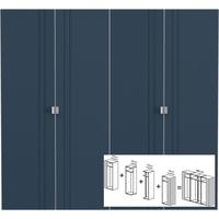 Gautier Odea Coral Blue Textile Door Wardrobe - W 300cm (2 x 60cm + 2 x 90cm)