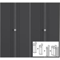 gautier odea titan textile door wardrobe w 180cm 3 x 60cm