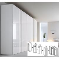 gautier odea white lacquered glass door wardrobe w 300cm 2 x 60cm 2 x  ...