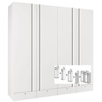 Gautier Odea White Wardrobe with Drawer - W 240cm (4 x 60cm)