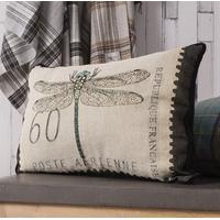 Gallery Direct Dragonfly Stamp Natural Cushion