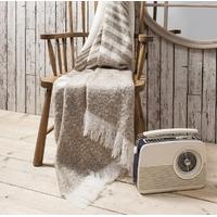 Gallery Direct Retreat Mohair Stripe Taupe Throw