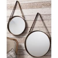 Gallery Direct Marston with Leather Hanging Strap Mirror (Set of 2)