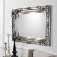 gallery direct carved louis mirror silver