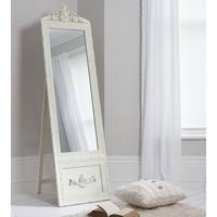 Gallery Direct Belvedere Vintage Cheval Mirror - Cream