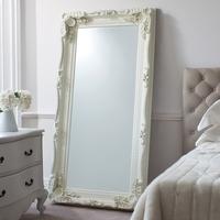 Gallery Direct Carved Louis Leaner Mirror - Cream