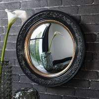 gallery direct langford convex mirror black with gold