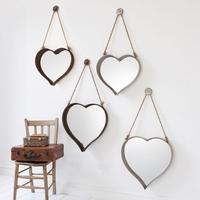 Gallery Direct Metal Heart Mirror (Set of 2)