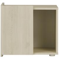 gami siena whitewashed pine bedside cabinet 1 door left side