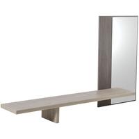 gami toscane baroque oak mirror with shelf