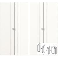 gautier odea icy white textile door wardrobe w 180cm 3 x 60cm