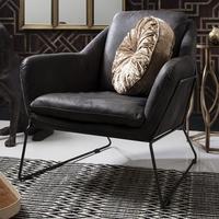 Gallery Direct Carson Ebony Leather Armchair