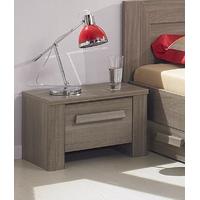 Gami Hangun Charcoal Oak Bedside Cabinet - 1 Drawer