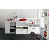 Gautier Dimix White and Grey Compact Bed with Desk