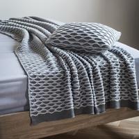 Gallery Direct Arcos Knitted Throw Grey 170cm