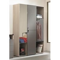 Gami Jimi Oak and Grey Wardrobe - 2 Door