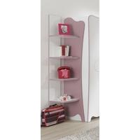 gami elisa white and lilac pink bookcase