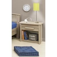 gami montana grey oak bedside cabinet 1 drawer