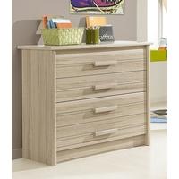 gami montana grey oak chest of drawer 4 drawer