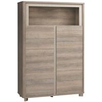 gami lukka grey hazelnut storage unit 2 door tall