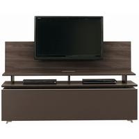 gautier artigo smoked walnut tv unit low 2 drawer with tv stand 170cm