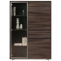 Gautier Artigo Smoked Walnut Cabinet - 1 Glazed Door