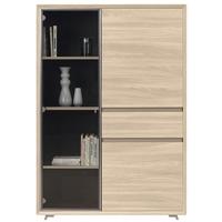 gautier artigo light oak cabinet 1 glazed door