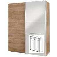 gautier odea smoked oak sliding wardrobe with 1 mirror w 210cm