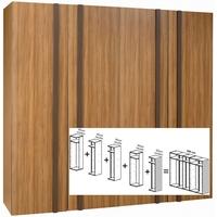 gautier odea brown walnut wardrobe w 300cm 5 x 60cm