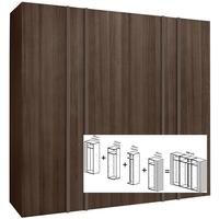 Gautier Odea Smoked Walnut Wardrobe - W 300cm (2 x 60cm + 2 x 90cm)