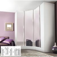 Gautier Odea Corner Wardrobe with Mirror Door and Drawer - W 165cm (1 x 105cm + 2 x 60cm)