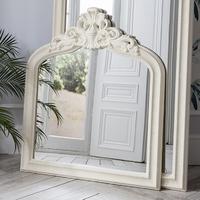 gallery direct josephine crested overmantel cream mirror