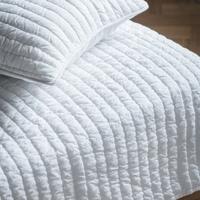 gallery direct linear quilted bedspread white