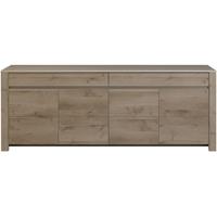 gami sha smoky oak sideboard 4 door 2 drawer