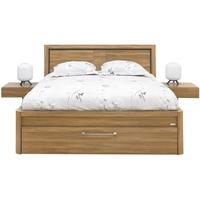 gautier talmont brown walnut trunk bed 3 drawer with bedside unit