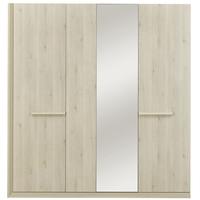 Gami Siena Whitewashed Pine Wardrobe - 4 Door