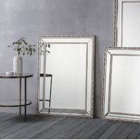 Gallery Direct Marlebone Pewter Mirror - H 114.5cm