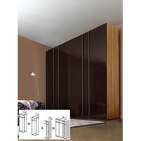 gautier odea chocolate lacquered glass door wardrobe w 180cm 3 x 60cm