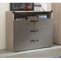 Gami Jimi Oak and Grey Chest of Drawer - 3 Drawer