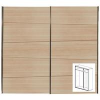 gautier odea structured natural oak sliding wardrobe w 180cm