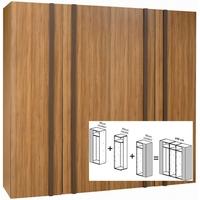 gautier odea brown walnut wardrobe w 240cm 2 x 90cm 1 x 60cm