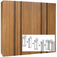 gautier odea brown walnut wardrobe w 240cm 4 x 60cm